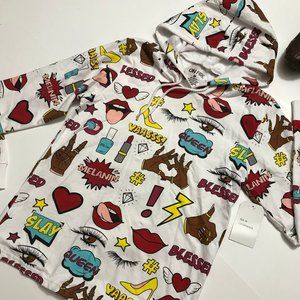 On Fire Lightweight Hoodie Long Sleeve Multi-Graph